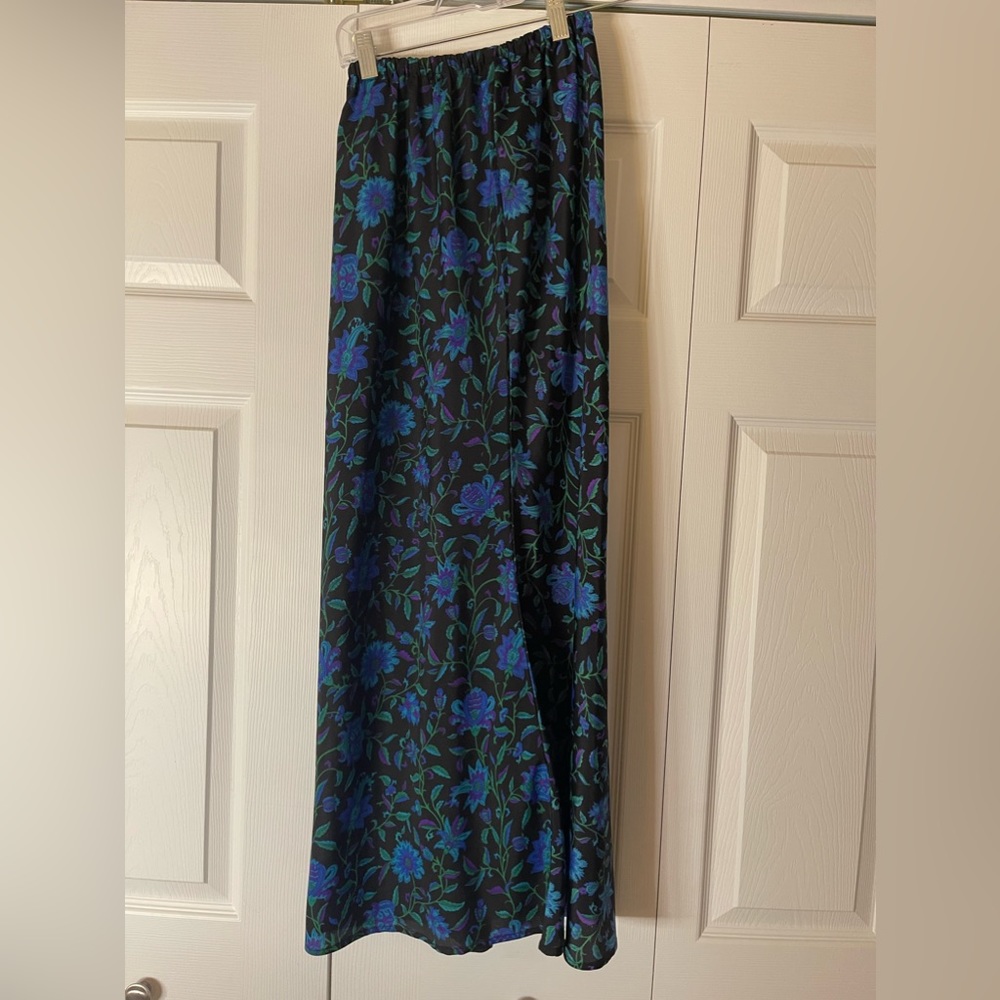 Mineral Blue Floral Maxi Skirt